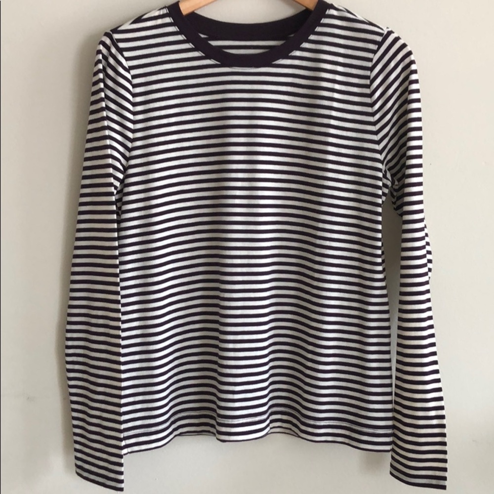 Loft...purple, Medium striped long-sleeved t-shirt (1)